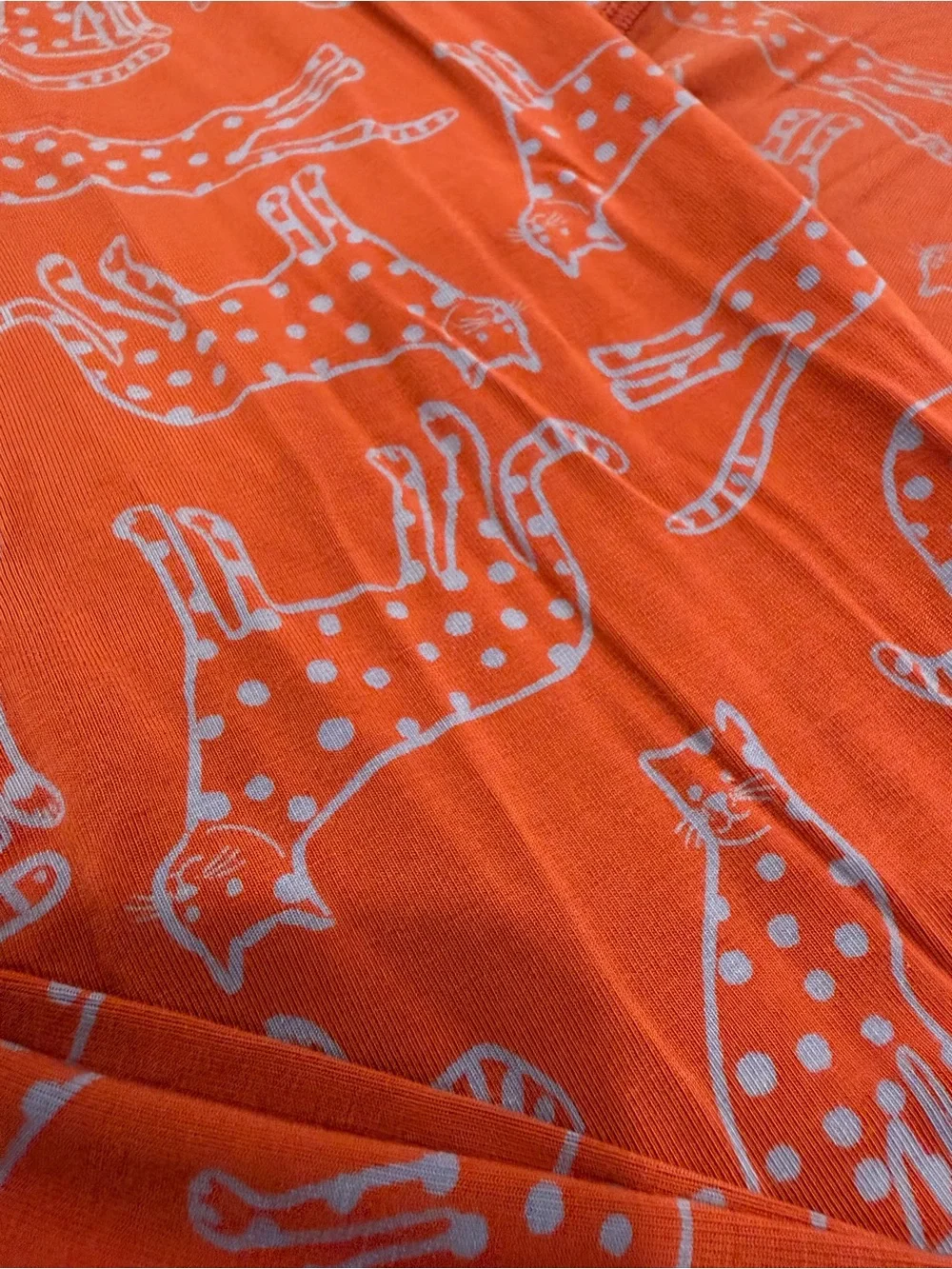 Hanna Andersson Tencel Lyocell Long John Pajamas Size 10 140 Rust Blue Leopard